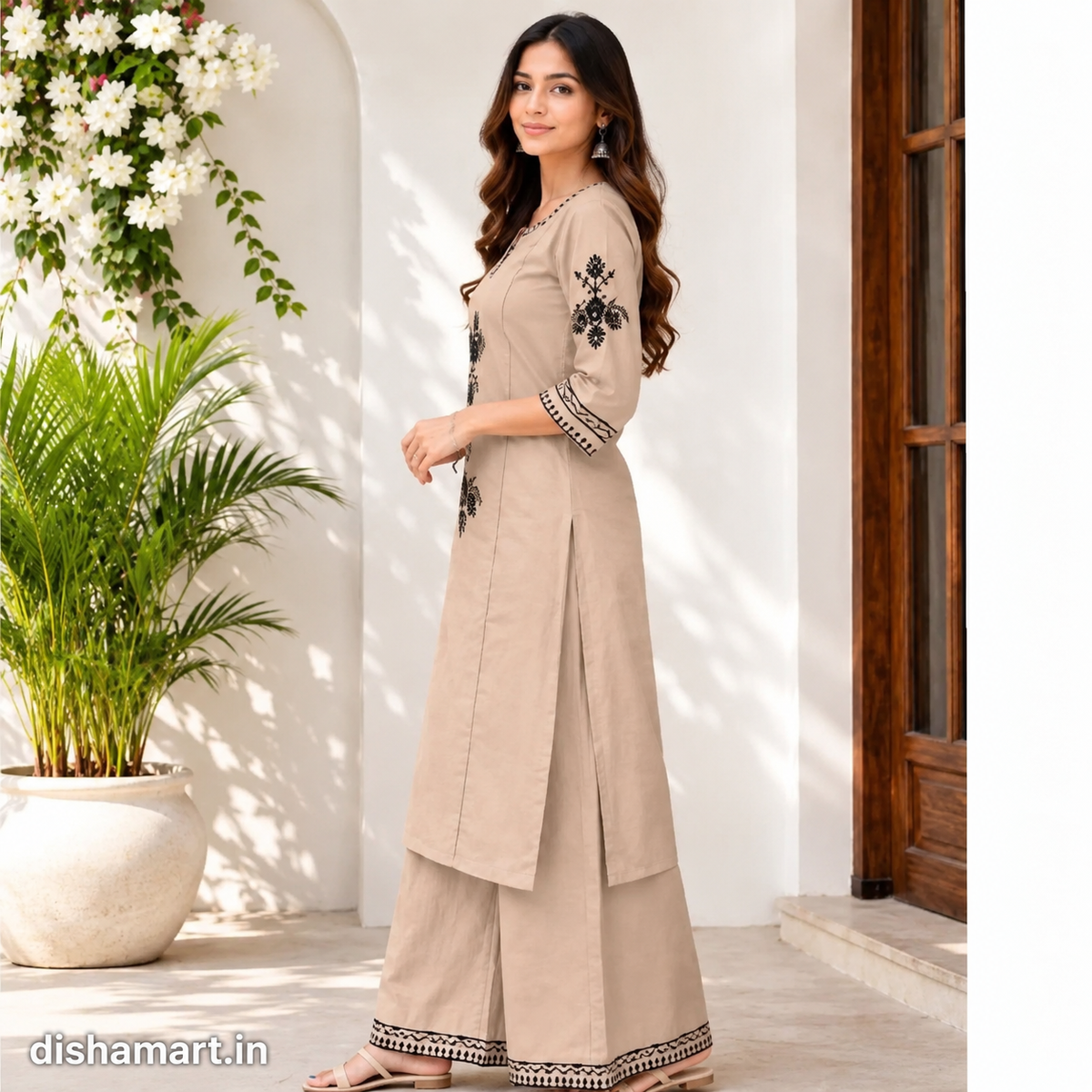 Women’s Beige Kurta Set