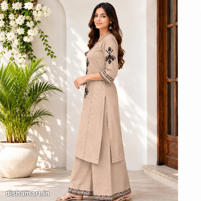 Women’s Beige Kurta Set